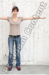 Whole Body Woman T poses White Casual Average